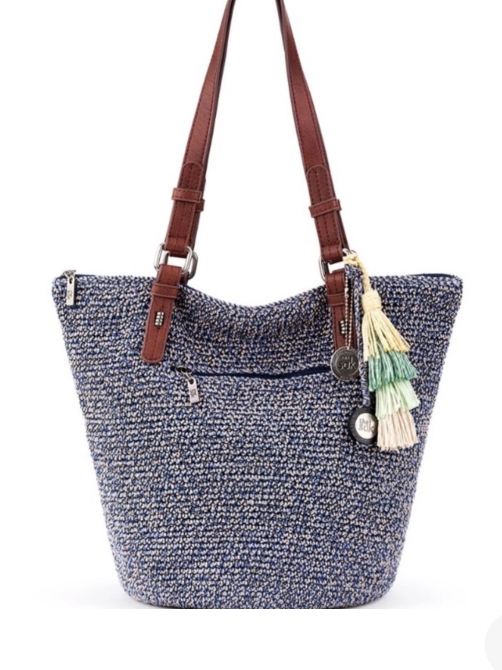 The sak silverwood crochet shopper